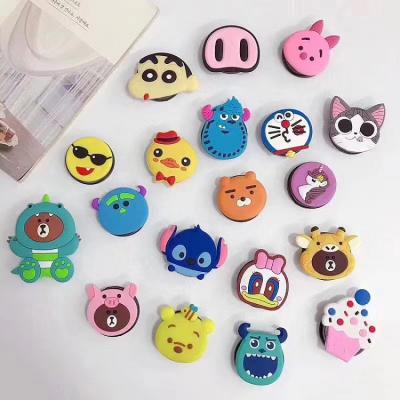 China Cartoon Universal Mobile Phone Stand Adjustable Ring Holder Airbag Silicone Bracket For iPhone Samsung Huawei Xiaomi for sale