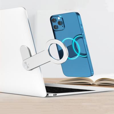 China Adjustable Magnetic Phone Holder For Laptop Side Mount Clip Mobile Phone Mount Bracket Soporte Magnetico Para Laptop for sale