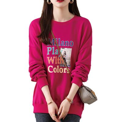 China Fashion Comfortable Cheap Women's 100% Cotton Sweatersc Crewneck Sweaters QUICK DRY QUICK DRY for sale