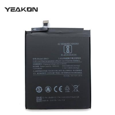 China Mobile Phone 3.85V 3080mAh Battery BN31 For Xiaomi MI 5X Battery MI A1 Battery For Redmi Note 5A 5A Pro Y1 Lite for sale