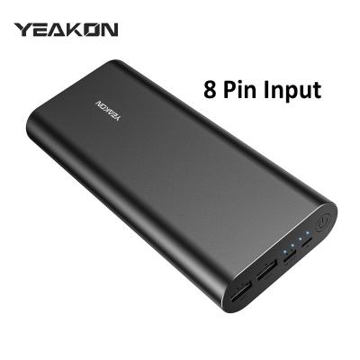 China Dual Output YEAKON Powerbank 8 Pin Input Interface Portable Charger Quick Charging QC 3.0 Dual Input Power Bank 30000mAh & PD 3.0 for sale