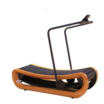 China Commercial Professional Supplier Commercial Fitness Multifunctional Gym Aerobic Exercise Equipment Curve Wooden Unpowered Treadmill for sale