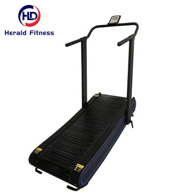 China Commercial Cheap Price Commercial Gym Self Propelled Running Machine Cardio Mini Curved Treadmill For Sale for sale