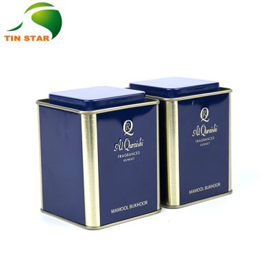 China Recycled materials wholesale square tin packaging luxury tea tin canisters for tea for sale