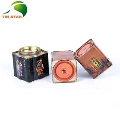 China Recycled materials sell tinplate product food grade metal square box tin cookie tin and custom wholesale tea tin for sale