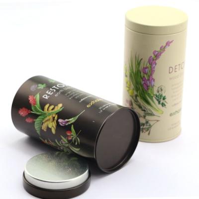 China Coffee Low Price Wholesale Metal Round Tea Containers Packaging Tea Tin Can for sale