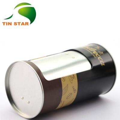 China Promotional Custom Round Metal Food Wholesale OEM Packaging Coffee Powder Tin Can for sale