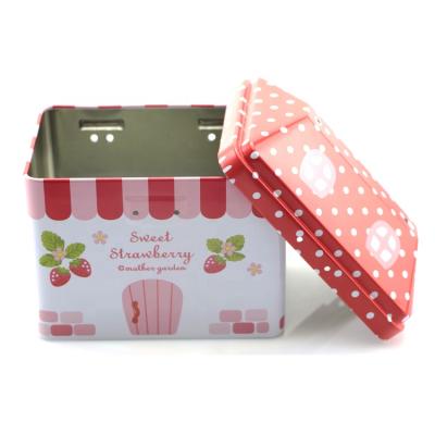 China High Quality Candy Tin Can Box Candy House Shape Metal Storage Case Candy Gifts for sale