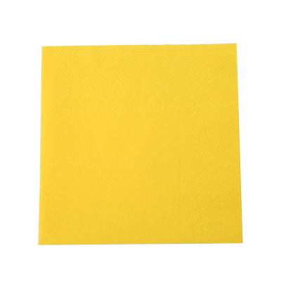 China Wholesale customized disposable yellow paper napkins colorful decoupage solid color tissue tovaglioli servilletas de pape napkins for sale