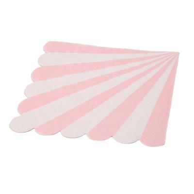 China Colorful printed pink paper napkins verde wedding servilletas de papel color paper napkin table napkin en with gold scalloped edge for sale