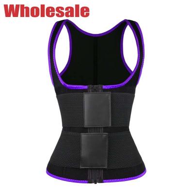 China Zip Up Waist Trainer Vest NANBIN Waist Trainer With Zipper And Belt for sale