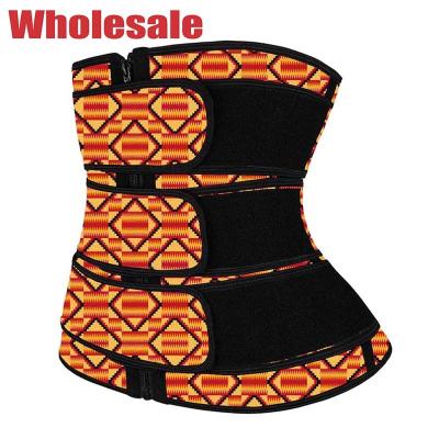 China Core Leopard Print Waist Trainer With Zipper And Belt For Everyday Use for sale