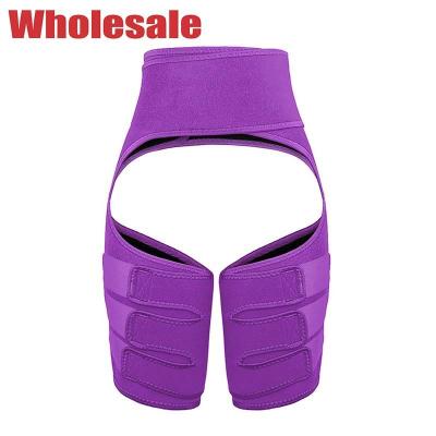 China Purple Three Thigh Belts 2 In 1 Butt Lifter And Thigh Trimmer for sale