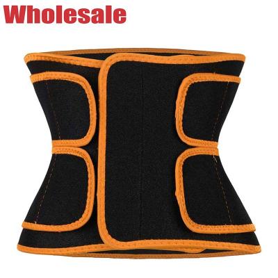 China Women'S Workout Sweat Belt Orange Velcro Button Gym Belt For Stomach for sale