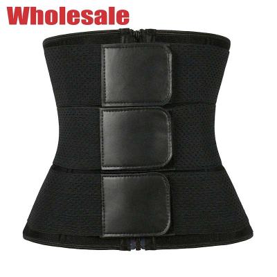 China Black Hollow Body Sculpting Elastic Three Band Waist Trainer For Love Handles for sale