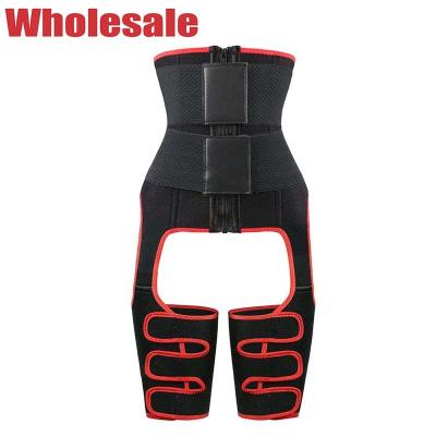 China Velcro rojo 3 en 1 instructor With Thigh Bands de la cintura del condensador de ajuste NANBIN del muslo en venta