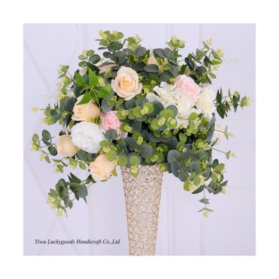 China Events Decoration LG20180109-2 Wedding Centerpiece Flowers Artificial Silk Table Centerpiece Decoration Floral Wedding With Greenery for sale