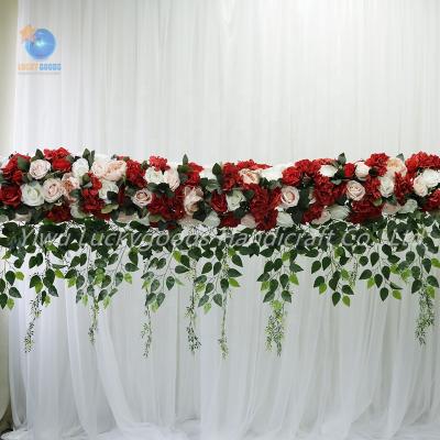 China High Quality Healthy Red Artificial Wedding Flower Garland Led Outdoor Life Decoration LFB1311 Luckygoods for sale