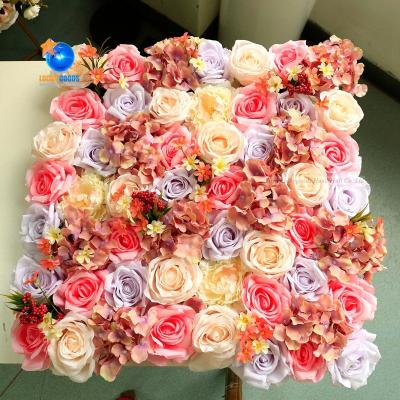 China Luckygoods Touch LFB1897-1 Natural Hot Selling Silk Artificial Flower Panels Decorations For Wedding Wholesale for sale