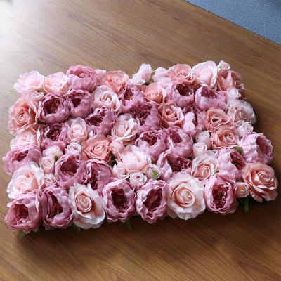 China High Quality Eco-friendly Artificial Flower Wall Wedding Metal Flower Wall Art Decor for sale