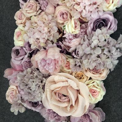 China High Quality Moden HP210312-3 LUCKYGOODS Artificial Flower Wall Peony Flower Panel For Wedding Party for sale