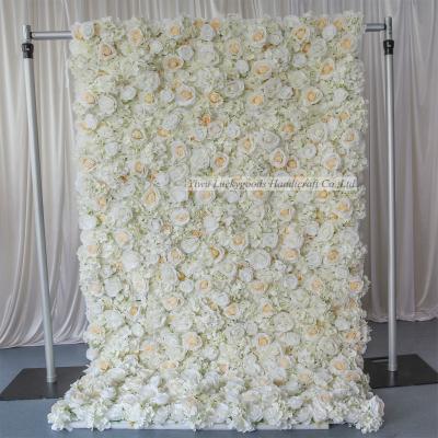 China LFB1670 Modern Romantic Wedding Flower Wall Backdrop Decoration Artificial Flower White Wall for sale