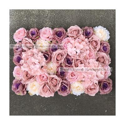 China Events Decoration LFB920 Vintage Flower Wall Panel Backdrop Wall Artificial Flower Carpet for sale