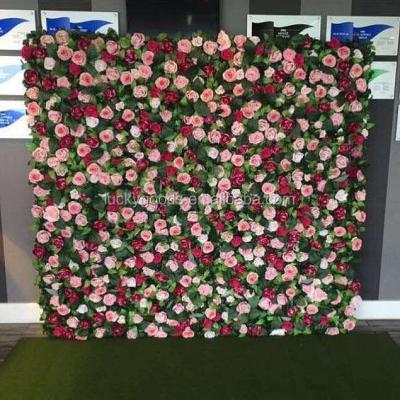 China LFB590 8ft Luxury Pink Stage Backdrop Elegant Flower Display LFB590-wall for sale