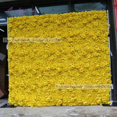 China Wholesale Luckygoods LFB1278 Rose Yellow Peony Flower Wall Backdrop For Stage Decoration LFB1278 for sale