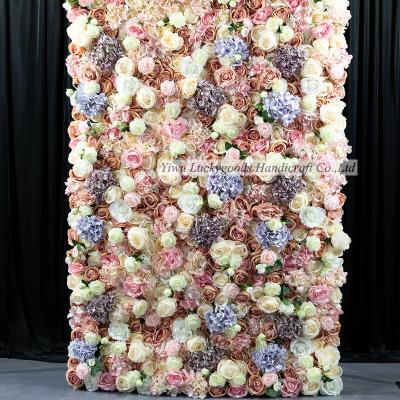 China LFB1518 1.2x2.4m rose hydrangea vintage flower wall backdrop for photography and holiday LFB1518 for sale