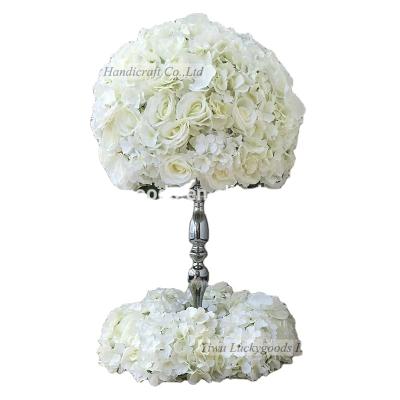 China custom cream white silk floral centerpiece for wedding and engagement table decoration LFB333 for sale