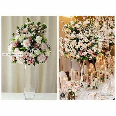 China LFB1499 Table Floral Centerpiece Artificial Silk Rose Artificial Flower Decorative Centerpiece LFB1499 for sale