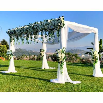 China Wedding Artificial White Wedding Flower Arrangement Arch Flower Window Display Decoration LFB1468 for sale