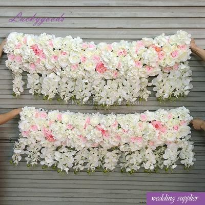 China wholesale wedding favor blush decorative pink and white wall flower with orchid LFB411-6 for sale