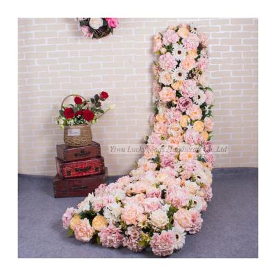 China Wedding Party LFB694 Trending Products 2020 New Arrivals Customized Silk Flower Table Runners Wedding Decor for sale