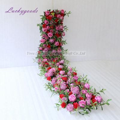 China Wedding Customized Flower Arrangement LFB1296 Greenery Rose Flower Runner Wholesale LFB1338 for sale