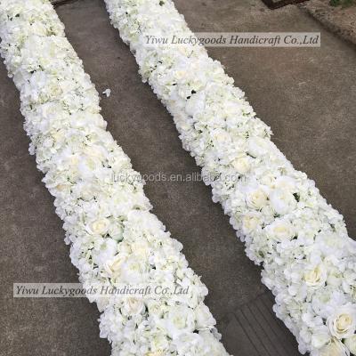 China LFB364 wedding banquet ivory rose peony flower table runner wholesale LFB364 for sale