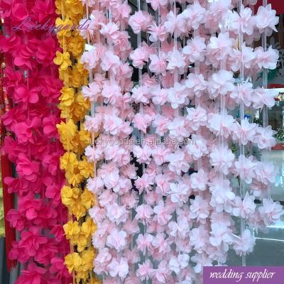 China LDJ849 Colorful Decorative Long Flower Wreath Hanging Curtain Flower LDJ849 for sale