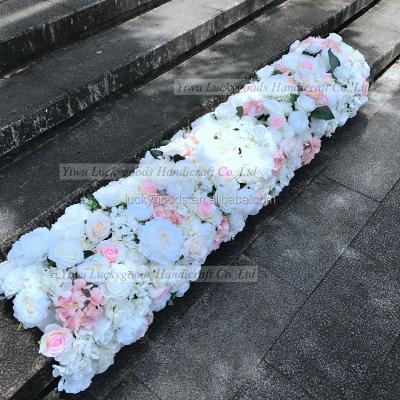 China LFB674 Ornament LFB674 White Pale Roses Rose Long Hydrangea Flower Stage Table Decoration Wedding Flower Wholesale for sale