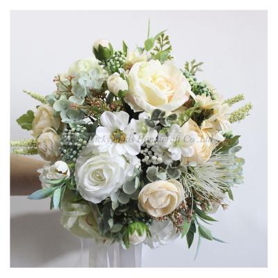 China High Quality Wedding Party Real Touch Artificial Flower Wedding Bouquet For Bridal for sale