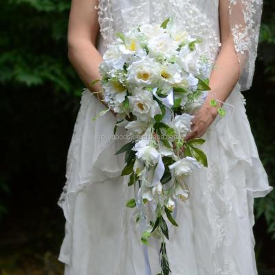 China Wedding White Bridal Flower Bouquet LBT038 Hot Sale Fashion With Flowers And Hanging Decorative Flowers Garlands Wedding Luckygoods CN; ZHE for sale