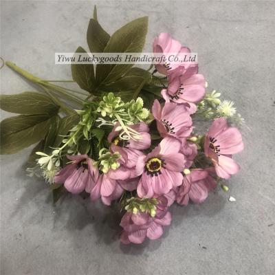 China BH210313-59 Luckygoods flower artificial flower silk bouquet genshin rose silk + color plastic for sale