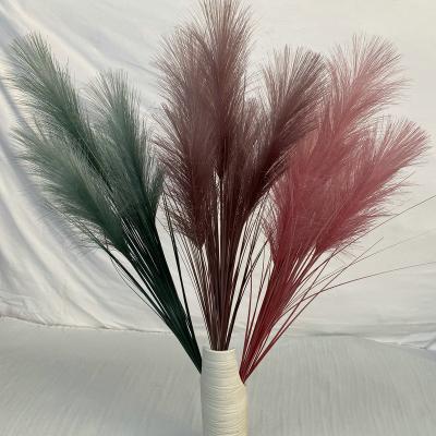 China LW011 1m high simulation hot sale artificial pampas grass plastic flowers for wedding decoration for sale