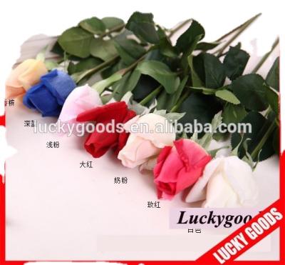 China real touch wholesale colorful artificial red rose flower LFR059 for sale