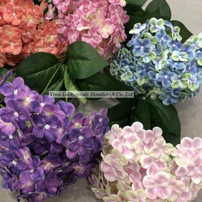 China BH210313-103 High Quality Artificial Hydrangea Flowers For Wedding Decor Length45cm for sale