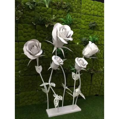 China LF542 1.5m home decoration artificial rose giant paper flowers for sale for sale