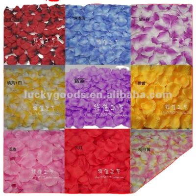 China 2013 fashion silk rose petals silk rose petals, artificial flower decorative petals, fake flower petals for sale