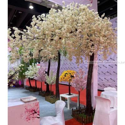 China Garden.hotel.home Decoration.wedding.party FZS210809-14 custom made 3m tall plastic white cherry blossom artificial wedding trees for restaurant decoration for sale