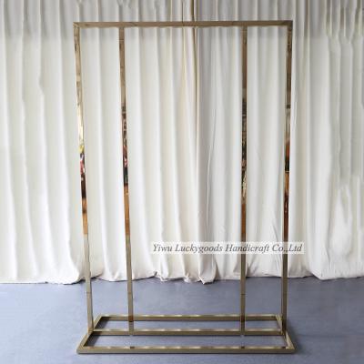 China From factory BXG210511-29 wholesale modern gold stainless steel shelf wedding backdrop directly for sale