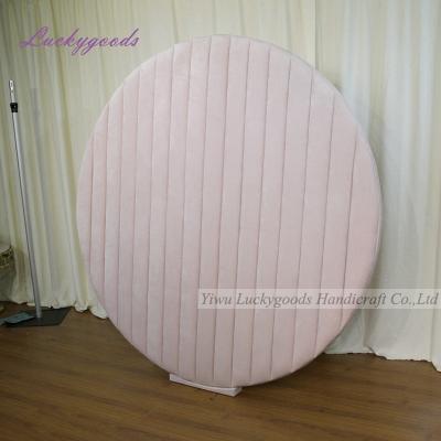 China 20190515-3 birthday party decoration pale pink display round stage backdrop for sale 20190515-3 for sale